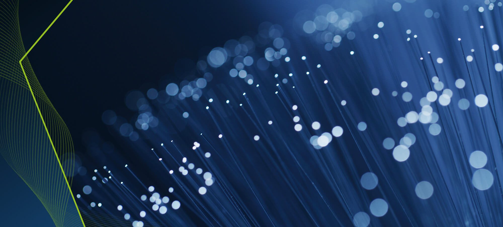 Optical fiber cables with blue lighting